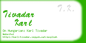 tivadar karl business card